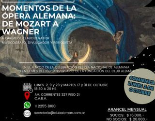 Momentos de la Ópera alemana: de Mozart a Wagner