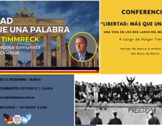Libertad: más que una palabra – Conferencia a cargo de Holger Timmreck