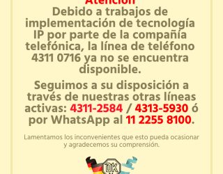 La línea 4311-0716, ya no se encuentra disponible