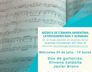 Música de Cámara Argentina, Latinoamericana y Alemana – Julio