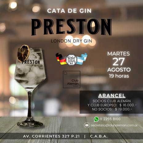 Lee más sobre el artículo Cata de gin en el Club Alemán