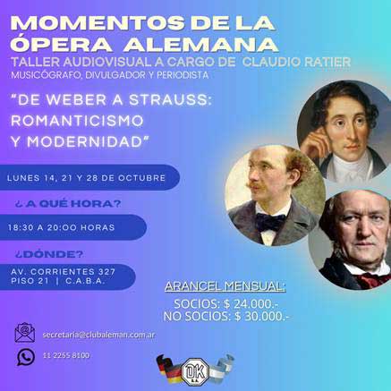 Lee más sobre el artículo Momentos de la Ópera Alemana – Octubre