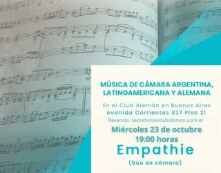 Música de Cámara Argentina, Latinoamericana y Alemana – Octubre